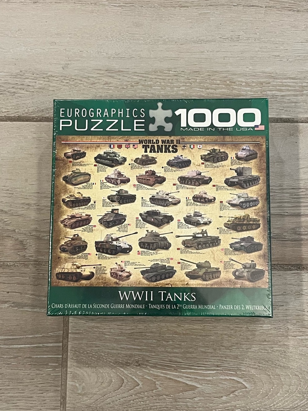 Eurographics WWII Tanks 1000-Piece Interlocking Cardboard Jigsaw Puzzle